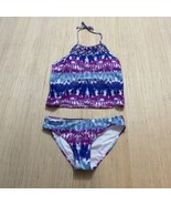 Sugar &amp; Jade Halter Top Tankini Girls Size XL Size 12/15 Tie Dye 2 Piece... - $19.87 CAD