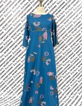 VTG Alfred Shaheen 1960’s Maxi Hawaiian Lounge Dress Size S-M Blue Geisha NWT - £283.87 GBP