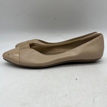 Dexflex Womens Beige Leather Pointed Toe Slip On Ballet Flats Size 11 W - $19.79