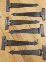 6 PRIMITIVE HAND FORGED IRON HINGE HINGES DOOR CABINET IRON 12 1/2&quot;  *SO... - $59.99