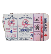 1962 World Series Game 4 TICKET STUB-s 5-Hiller hit 1st Grand Slam in WS history - £69.18 GBP