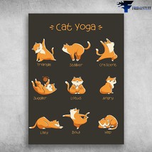 Cat Yoga Yoga Poster Yoga Pose Cat Lover - £12.77 GBP