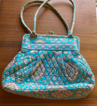 Vera Bradley Blue &amp; White Floral Flowers Floral Purse Bag - $45.00