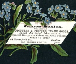 James Scales Picture and Frame Store Victorian Trade Card Boston, Mass - $23.76