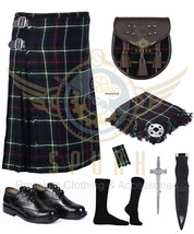 Scottish Traditional Handmade Mackenzie Tartan 8 Yard KILT with Accessories - £118.67 GBP