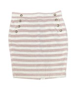 Ann Taylor LOFT Pink White Striped Nautical Sailor Pencil Skirt Summer S... - $24.74