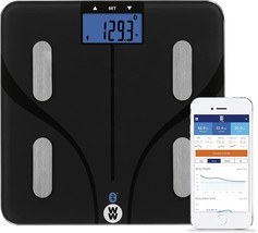 The Ww Scales By Conair Bluetooth Body Analysis Bathroom Scale, With 9, And Bmi. - £41.50 GBP