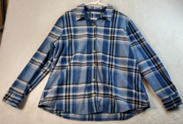 Lee Shirt Mens Size XL Multi Plaid 100% Polyester Long Sleeve Collar But... - $15.41