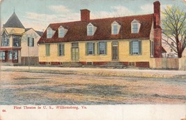 Williamsburg Virginia Va~First Theatre In United STATES~1910s Wheelock Postcard - £7.07 GBP