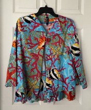 Berek~Cotton/Spandex~Coral Reef Jacket~size Small Vintage - £15.56 GBP