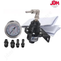 Type S Adjustable Fuel pressure Regulator FPR Universal + Gauge 0 - 160 ... - $29.44
