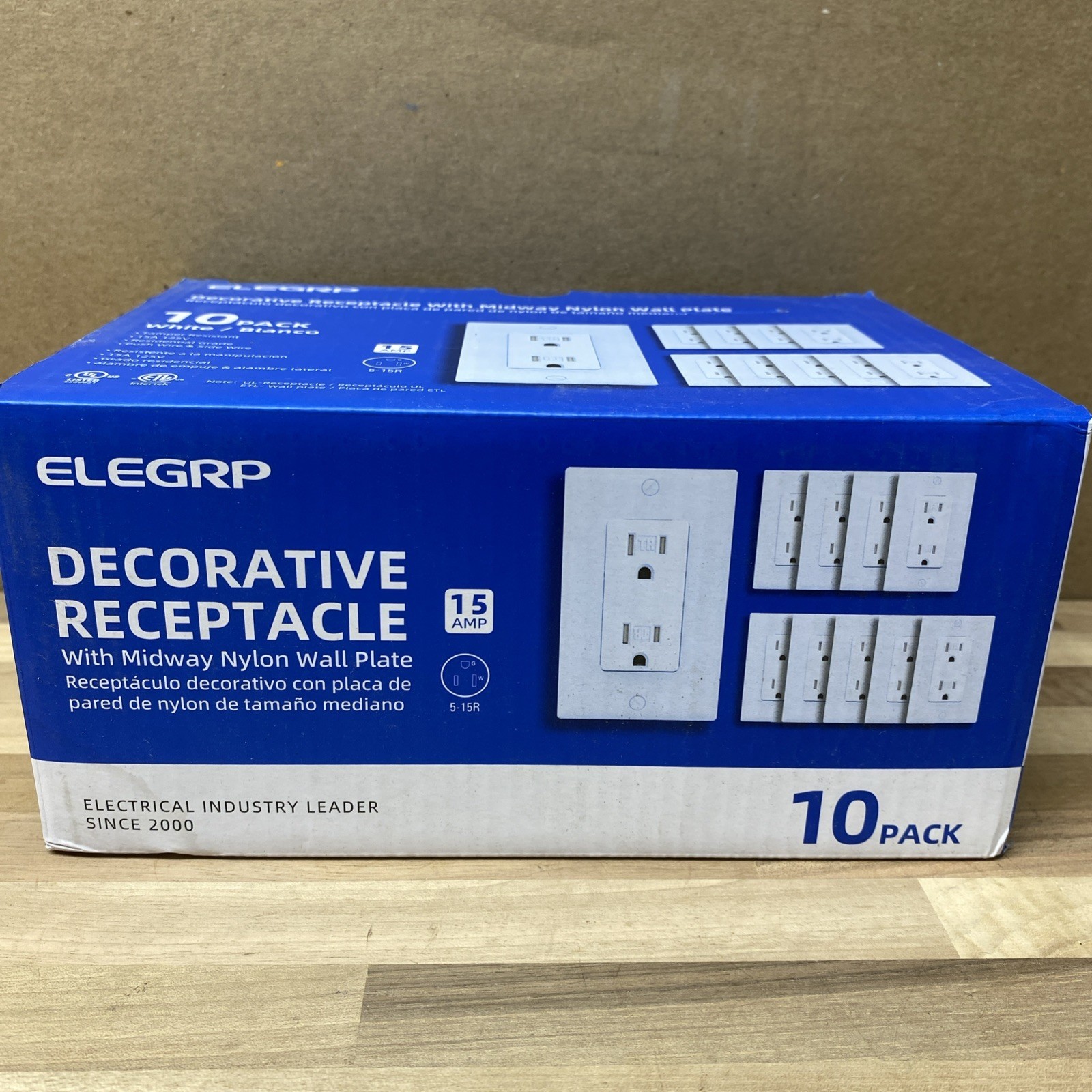 15 Amp Tamper-Resistant Duplex Receptacle with Midway Wall Plates white ... - $3.86