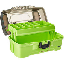 Plano 1-Tray Tackle Box w/Dual Top Access - Smoke &amp;; Bright Green - £22.82 GBP