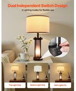 Table Lamps Set of 2, Dimmable Farmhouse Bedside Nightstand Lamps, Vinta... - €47,35 EUR