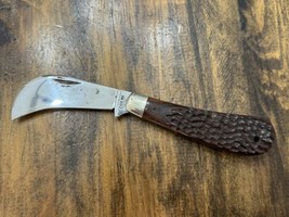 CASE XX 61011 Hawkbill Jack Pocket Knife Wood Handle, 9 Dots, 1981 USA - £58.32 GBP