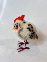 Vtg Steiff Woolen Pom Pom Chicken Hen Rooster Bird With Metal Legs German - £47.33 GBP