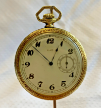 Antique 1918 Elgin Pocket Watch 20575847 12S 7J Openface Model 2 *Working - $189.95