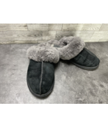 Ugg Australia Slipper Women 7M Scuffette II  Shoes Black Suede Fur Trim ... - $47.29 CAD