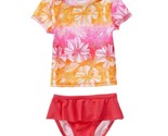 NWT CRAZY 8 Girls Floral Rashguard Tankini Bikini Swimsuit Set 6-12 Months - £8.83 GBP