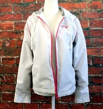 Reebok Women&#39;s Windbreaker / Track Jacket Hoodie L White - $12.82