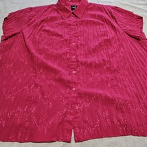East 5th Pleated Blouse Pink Short Sleeve Eyelet Embroidered Womens 3x - $11.87