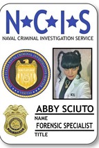 ABBY SCIUTO Forensic Specialist from NCIS Magnetic Fastener Name Badge Halloween - £13.79 GBP