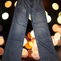 NWT Pierce Jeans Womens 29 Medium Light Blue Modern Flare Leg Denim Made... - £19.45 GBP