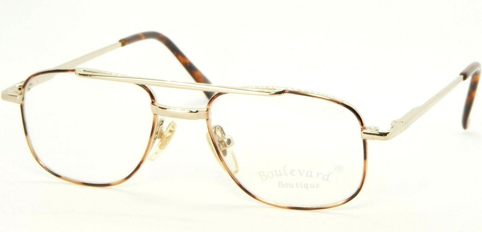 NEW Boulevard Boutique 3064 GOLD DA DEMI AMBER EYEGLASSES GLASSES 43-18-... - $29.70