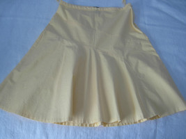 GAP STRETCH LADIES YELLOW SKIRT-4-COTTON/LYCRA-GORED SEAMS-ADORABLE-WORN... - $7.69