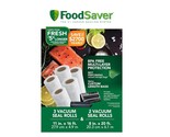 Foodsaver Vacuum Sealer Rolls, Bags, And Packs, 8&quot; (3 Pack) And 11&quot; (2 P... - $55.99