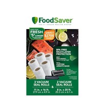 Foodsaver Vacuum Sealer Rolls, Bags, And Packs, 8&quot; (3 Pack) And 11&quot; (2 Pack), - £41.38 GBP