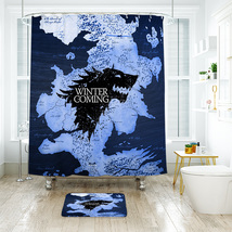 Game of Thorn 01 Shower Curtain Bath Mat Bathroom Waterproof Decorative - £18.08 GBP+