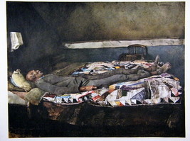 Andrew Wyeth Gravure Print Cooling Shed, Garret Room Chadds Ford Black Americana - £9.25 GBP