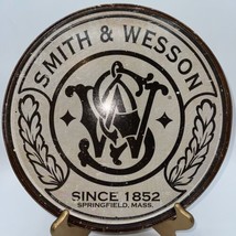 Smith &amp; Wesson Round Metal Sign Tactical Hunt Shoot Gunsmith - £18.28 GBP