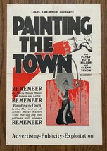 *PAINTING THE TOWN &#39;27 Universal Silent Pressbook Glenn Tryon, Patsy Rut... - $171.07 CAD