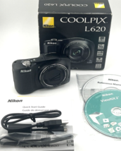 Nikon COOLPIX L620 18.1MP Digital Camera Black 14x Zoom Full HD New IOB - $107.21
