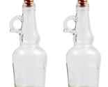 Clear Glass Bottles with Round Handles and Cork Stoppers   Variety to Ch... - $9.99+