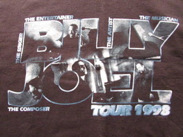 Billy Joel 1998 Tour Concert 1-SIDED Xl Shirt Entertainer Singer Composer Artist - £10.94 GBP