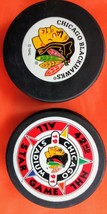 Lot Of 2 NHL 1991 All-star Chicago Blackhawks playoff Trench Pucks - £43.20 GBP