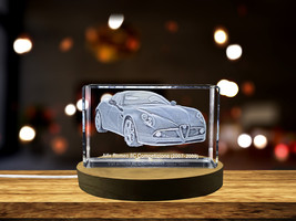 LED Base included | Alfa Romeo 8C Competizione Supercar Collectible Crystal - £31.45 GBP+