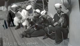 Vintage Photo; 6 Sailors On The U.S.S. Wilmington; China;Circa 1912 - £11.71 GBP