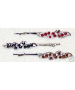 New-Elegant Rhinestone Hair Jewelry-Bobby Pins-Qty 6 (STU02BBR) - £8.22 GBP