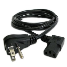 6 ft. Grounded Power Cord - 10A - 125V - 18Ga - Right Angle Plug on Both Ends -  - £5.60 GBP