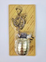 Vintage miniature hand grenade cigarette lighter Gold keychain New Works - $15.20