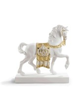 Lladro 01007186 A Regal Steed Golden Lustre New - $2,474.00