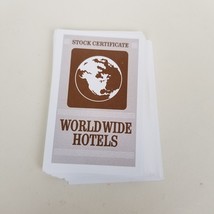 25 WorldWide Hotels Stock Certifcate Cards -Acquire Board Game 1995 Edit... - £5.53 GBP