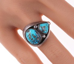 sz6.5 Frank Patania Sr(1899-1964) Modernist southwestern Sterling and turquoise - £382.42 GBP