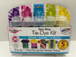 NEW Tulip One-Step 30pc. Tie-Dye Kit w/ Retro Colors - Dye Up To 16 Projects! - £6.67 GBP