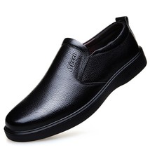 LIN KING New Fashion Men Casual Shoes Genuine Leather Business Dress Shoes Solid - £75.95 GBP
