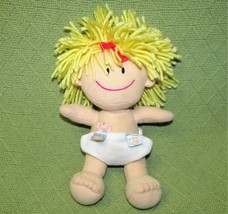 9&quot; Baby Boutique Plush Doll Taggies Reversible Diaper Stuffed Blip Blond Wool - £8.63 GBP